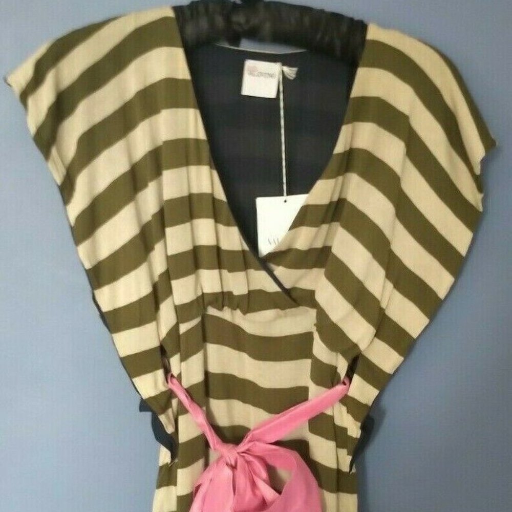 RED Valentino NWT Flutter Sleeve Dress ~ Pink Silk Belt ~ ARANA616 - A75 - Sz M